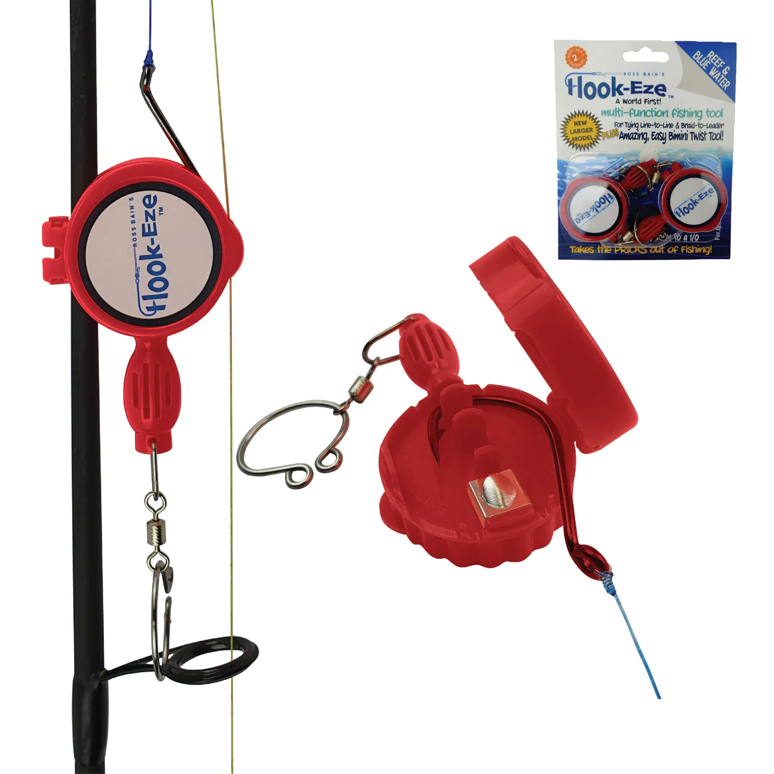 HookEze Fishing Knot Tying Tool (Large) | Pack of 2