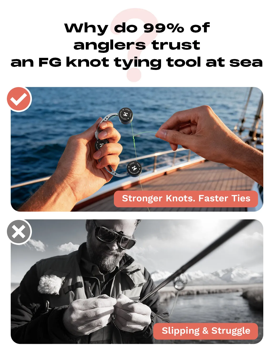 HookEze FG Knot Tying Tool | Braid to Leader Connection