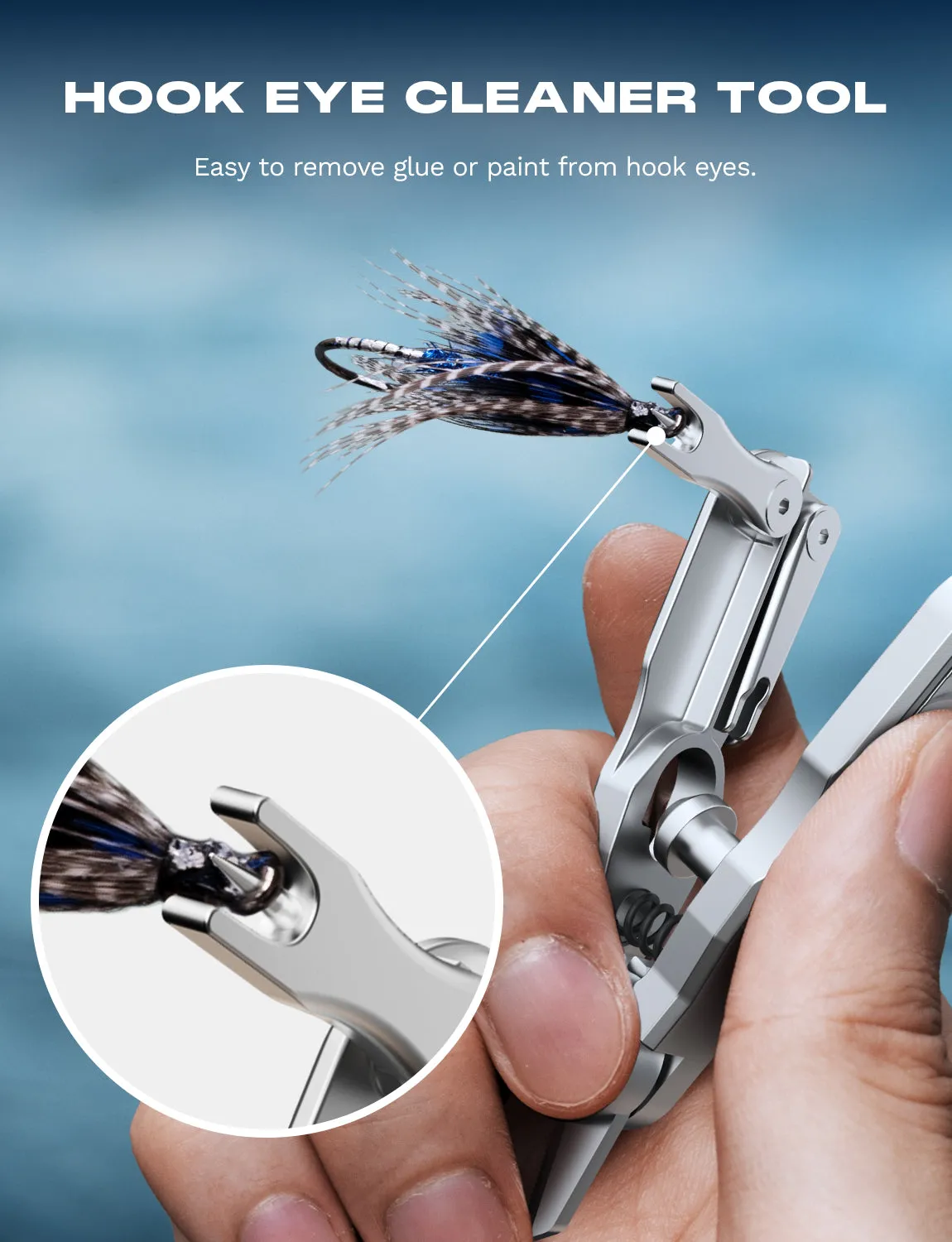 HookEze Fishing Nipper & Retractable Tether Combo