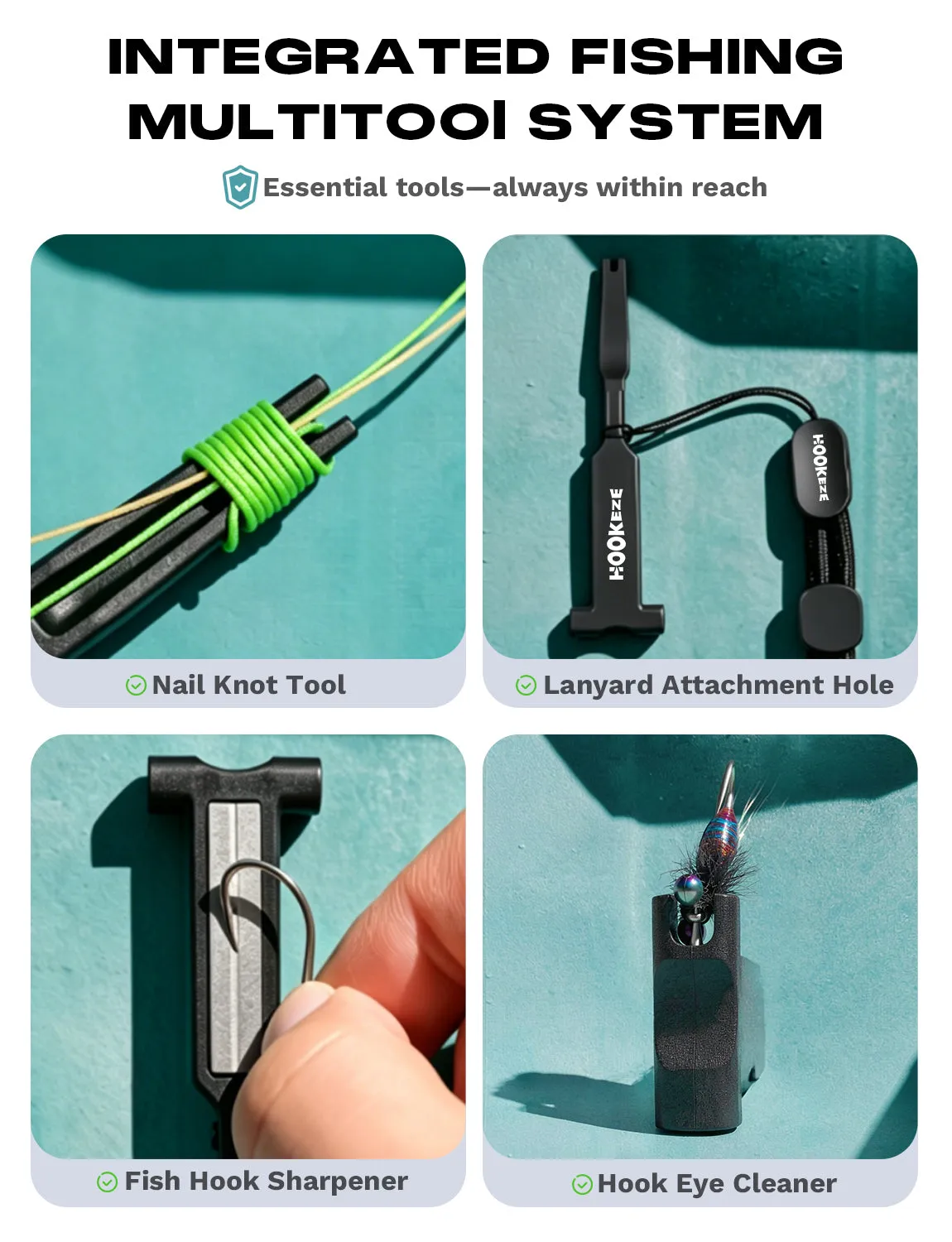 HookEze Wearable Fishing Rod Holder with Hook Clip