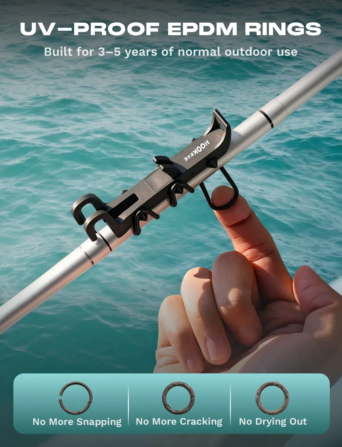 HookEze Wearable Fishing Rod Holder with Hook Clip