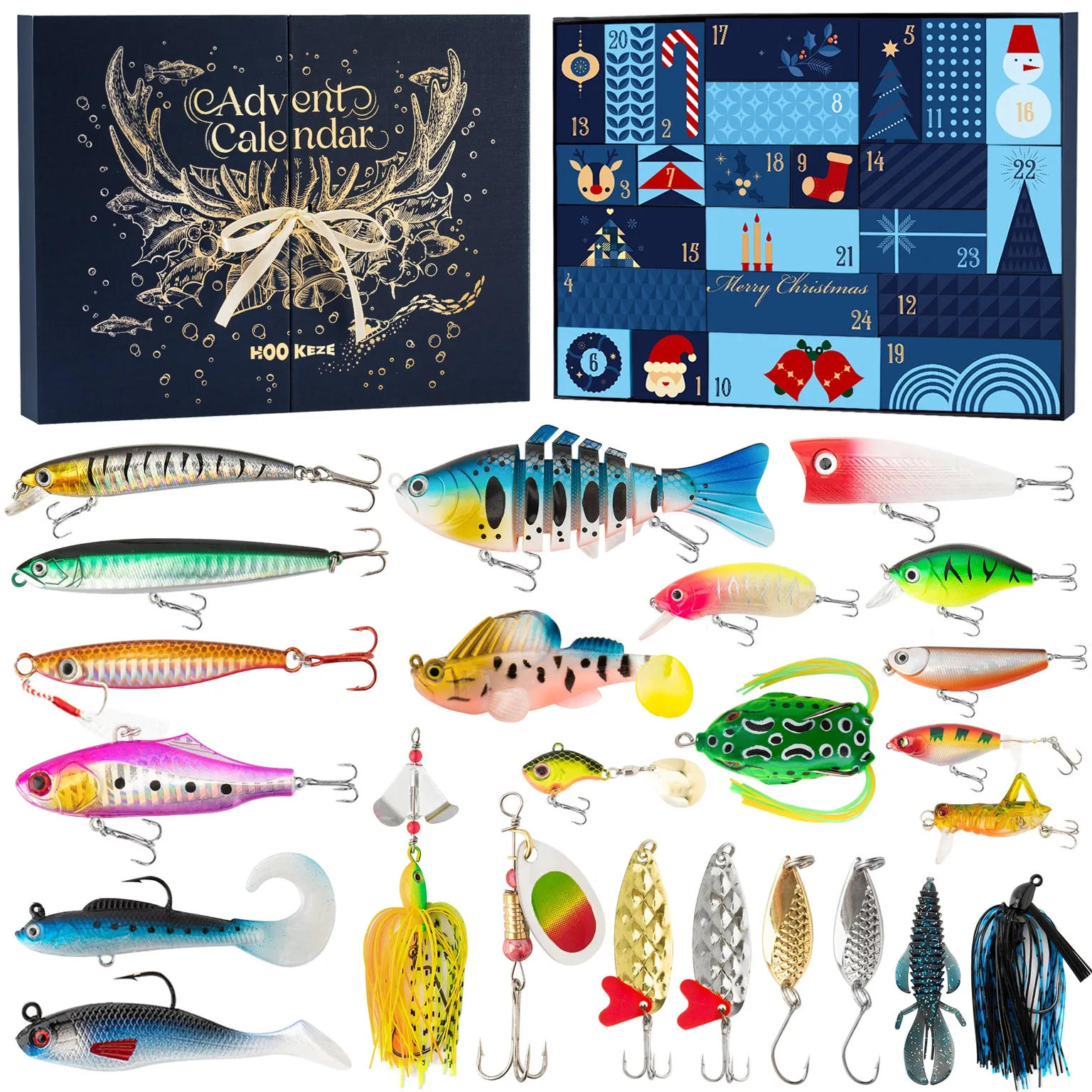 HookEze Fishing Advent Calendar Pro Kit | 24 Days of Fishing Gifts