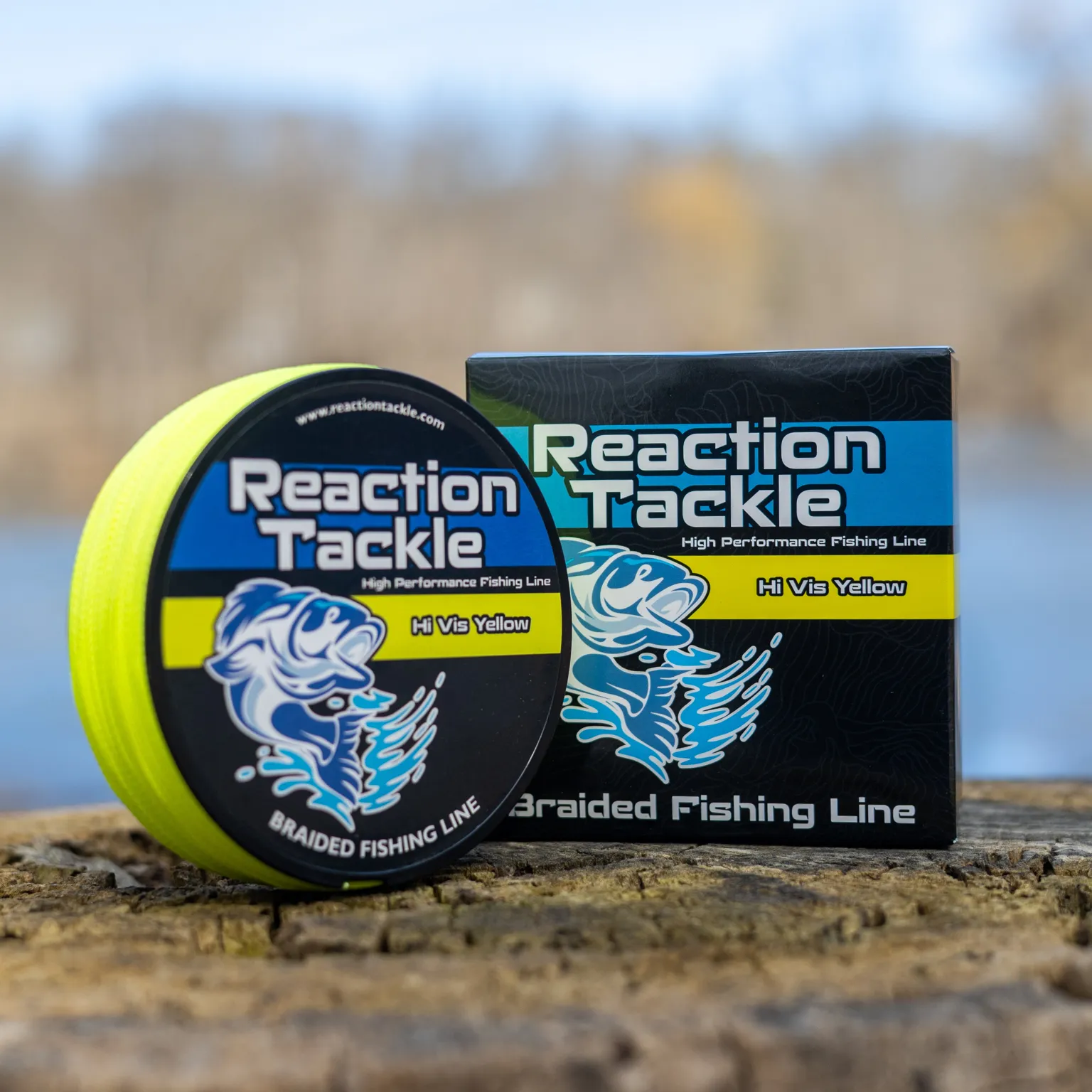Reaction Tackle Braided Fishing Line - Hi-Vis Yellow