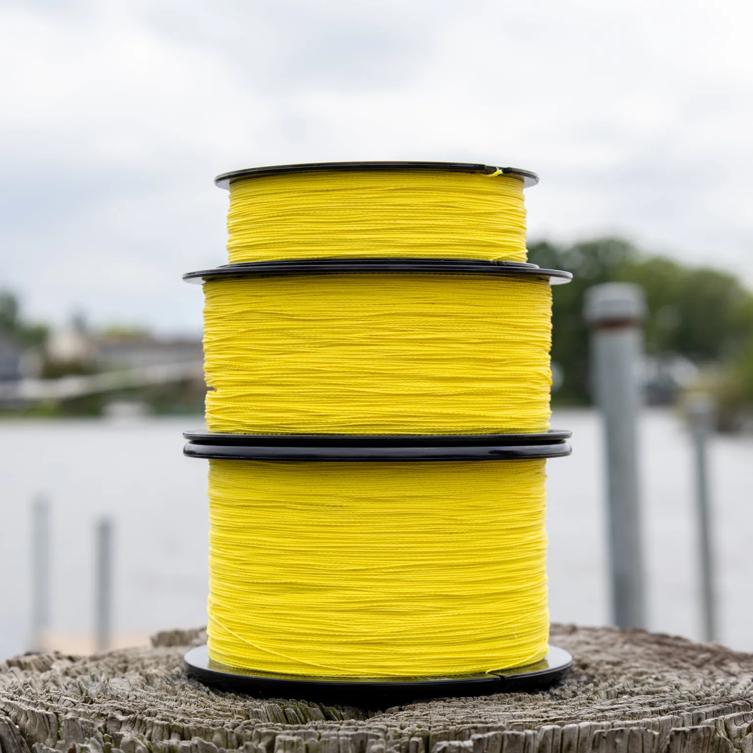 Reaction Tackle Braided Fishing Line - NO FADE Yellow